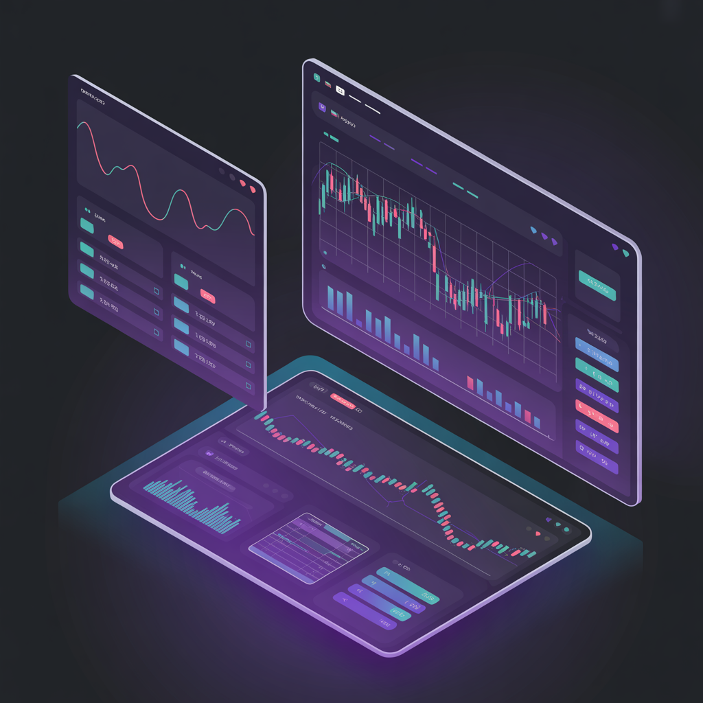Financial analytics dashboard displaying AI-generated portfolio insights and reporting metrics