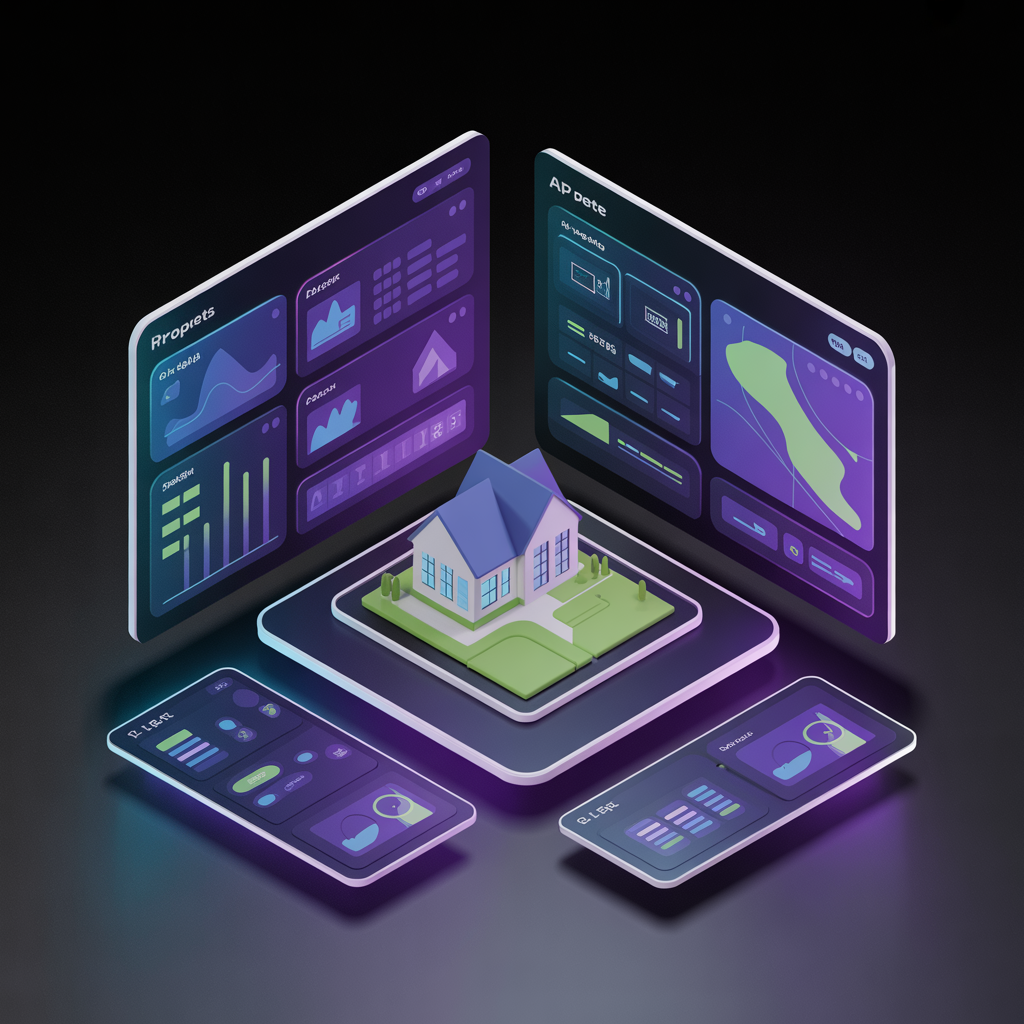 Automated property valuation interface showing comparable market analysis and AI-generated assessment reports